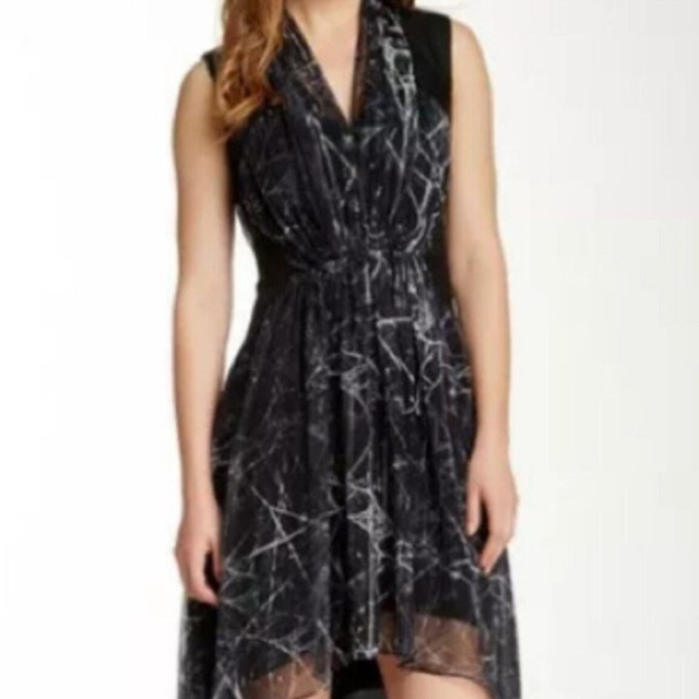 Haute Hippie  Silk and Leather Dress